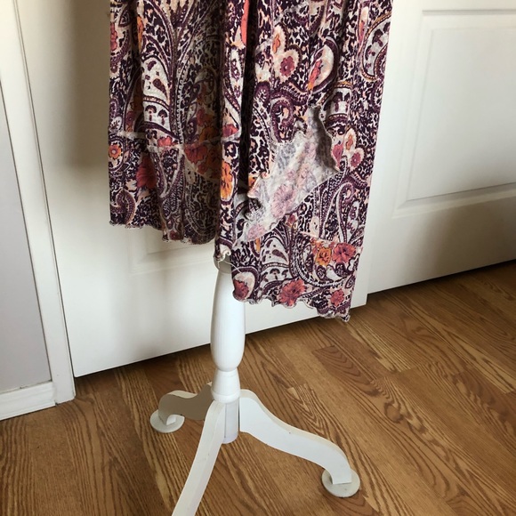 Free People Cold Shoulder Boho Paisley Top - Picture 5 of 8